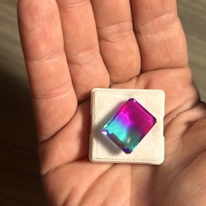 One of a kind 14.95 carat genuine multicolored Tourmaline
